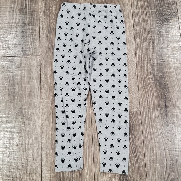 Girls Soft Leggings Size 6X-7 Kids Fun Cartoon Leggings Set Gray and Pink 2 Pcs - Picture 7 of 7